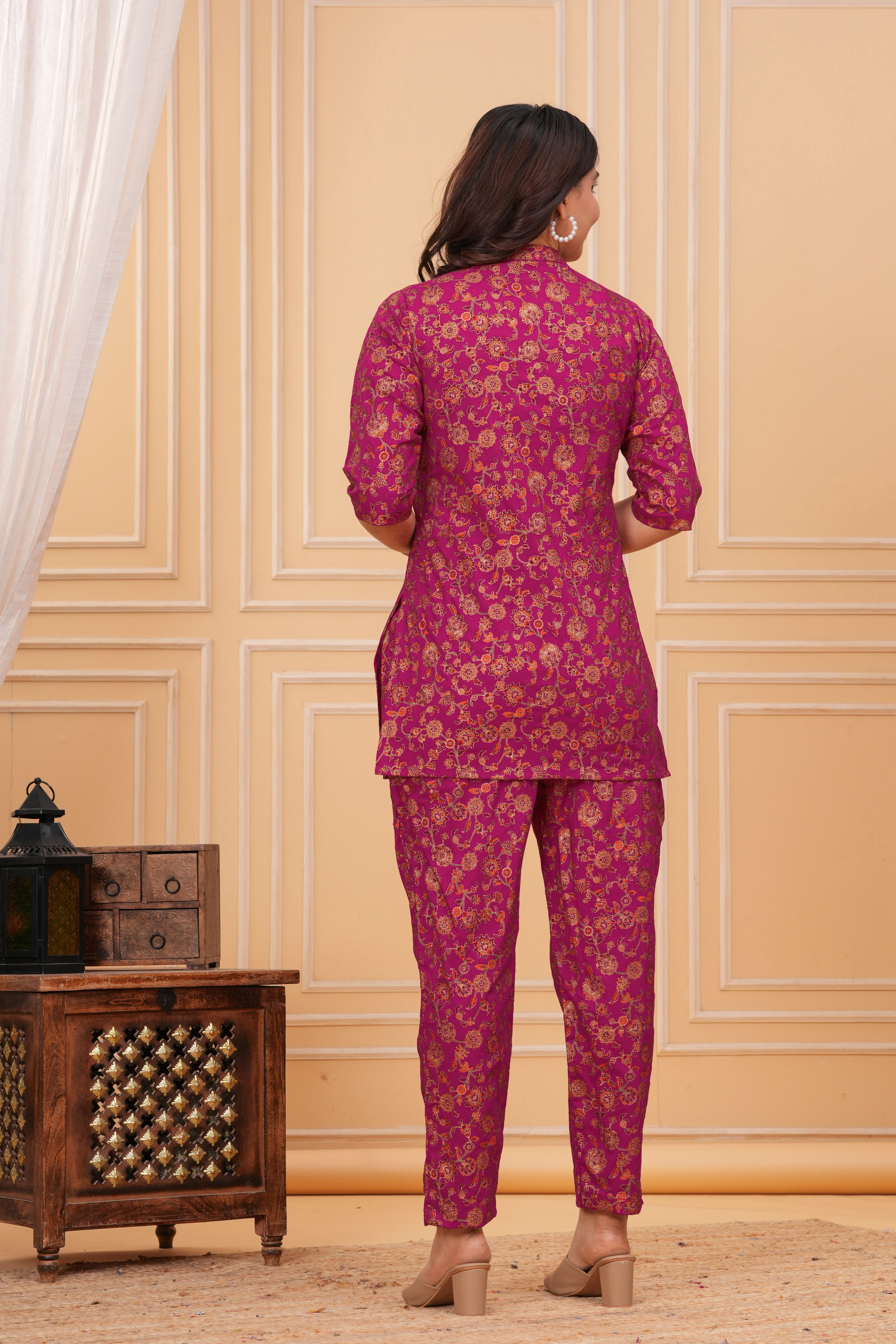 Plum Blossom Maternity Cotton Co-ord Set