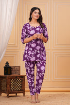 Lavender Dreams Maternity Cotton Co-ord Set