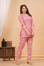 Rosy Garden Maternity Cotton Co-ord Set