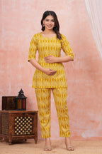 Olive Meadow Maternity Cotton Co-ord Set