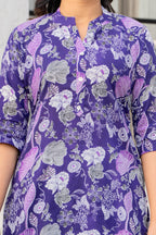 Enchanted Indigo Floral Cotton Co-ord Set