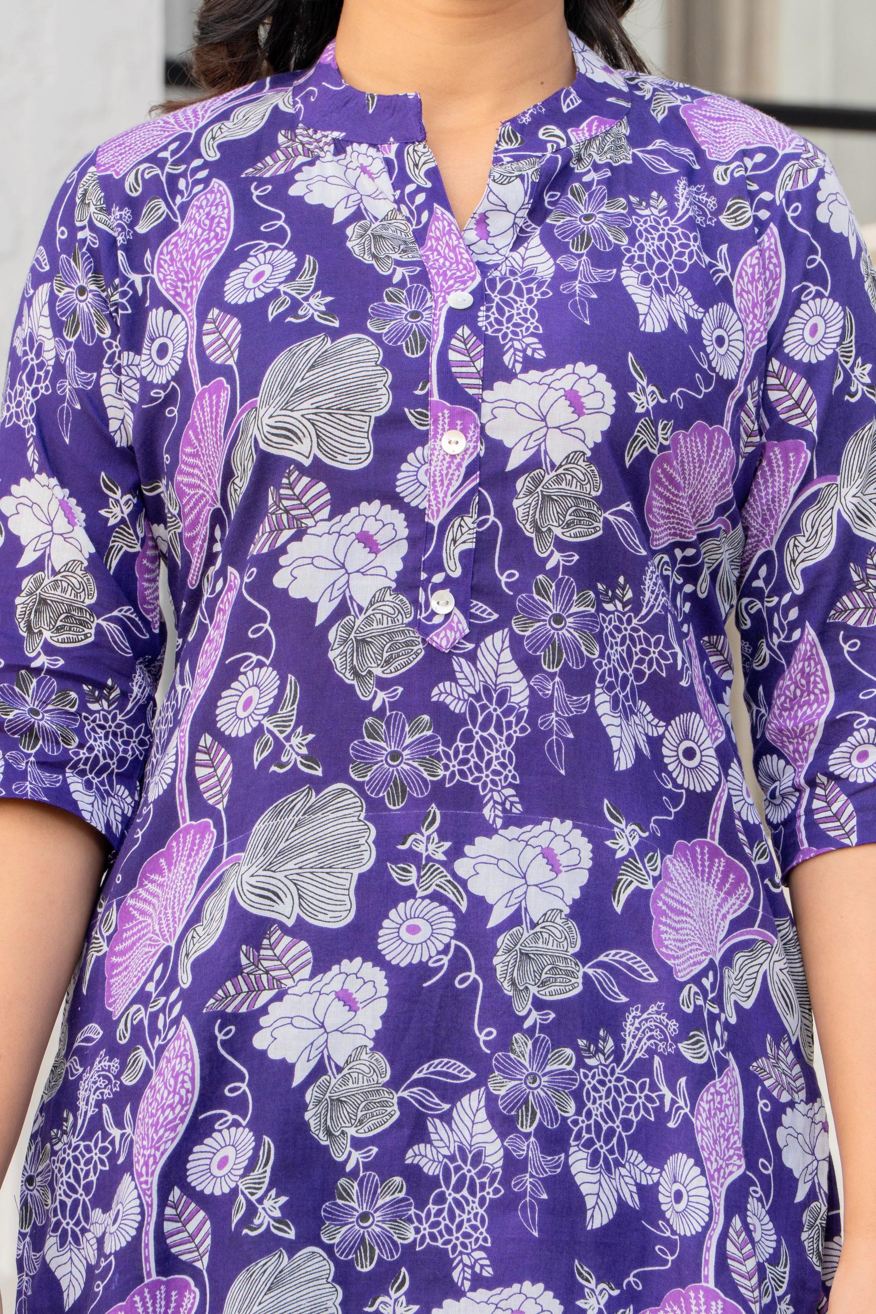 Enchanted Indigo Floral Cotton Co-ord Set