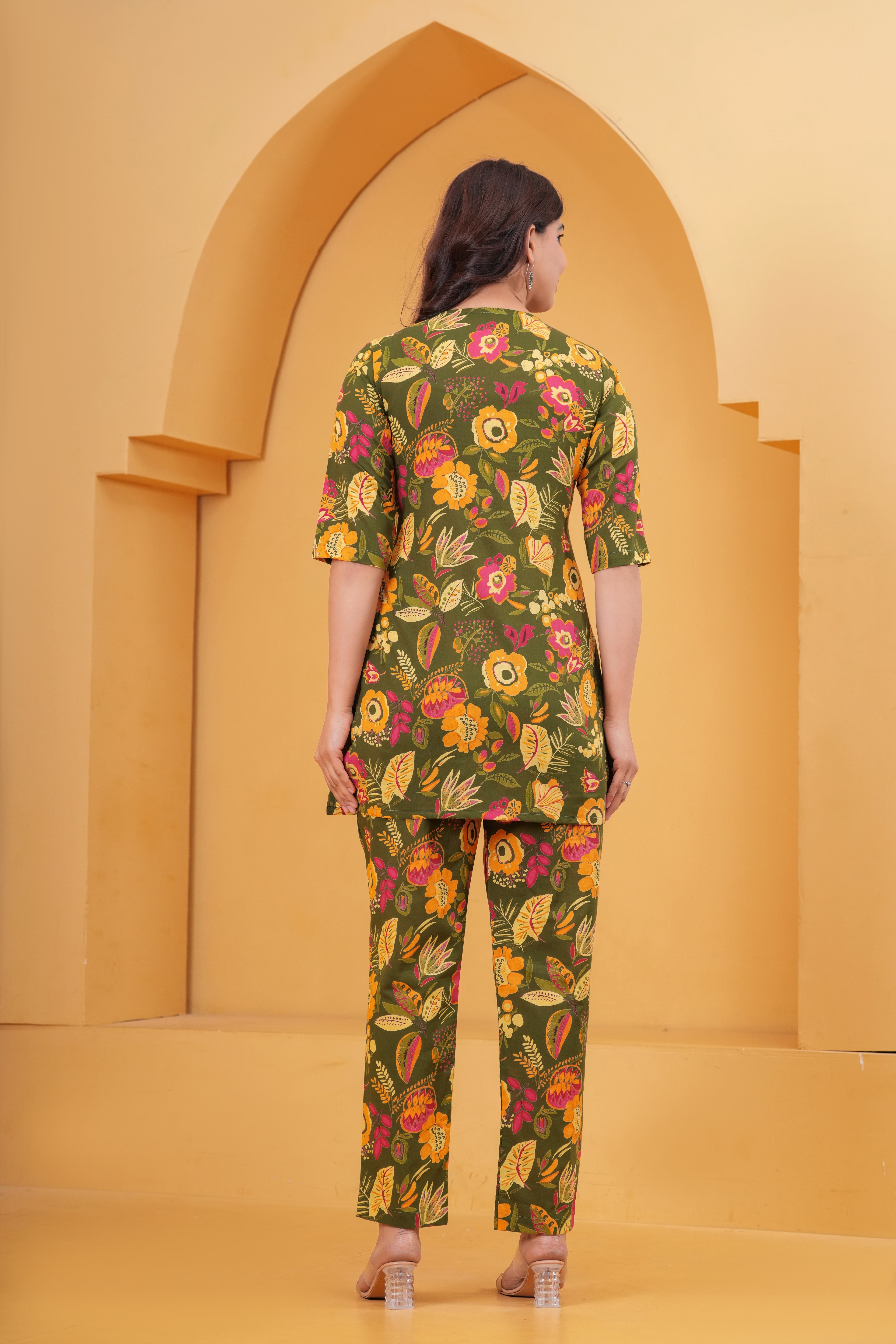 Olive Meadow Maternity Cotton Co-ord Set