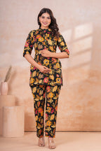 Midnight Meadow Maternity Cotton Co-ord Se