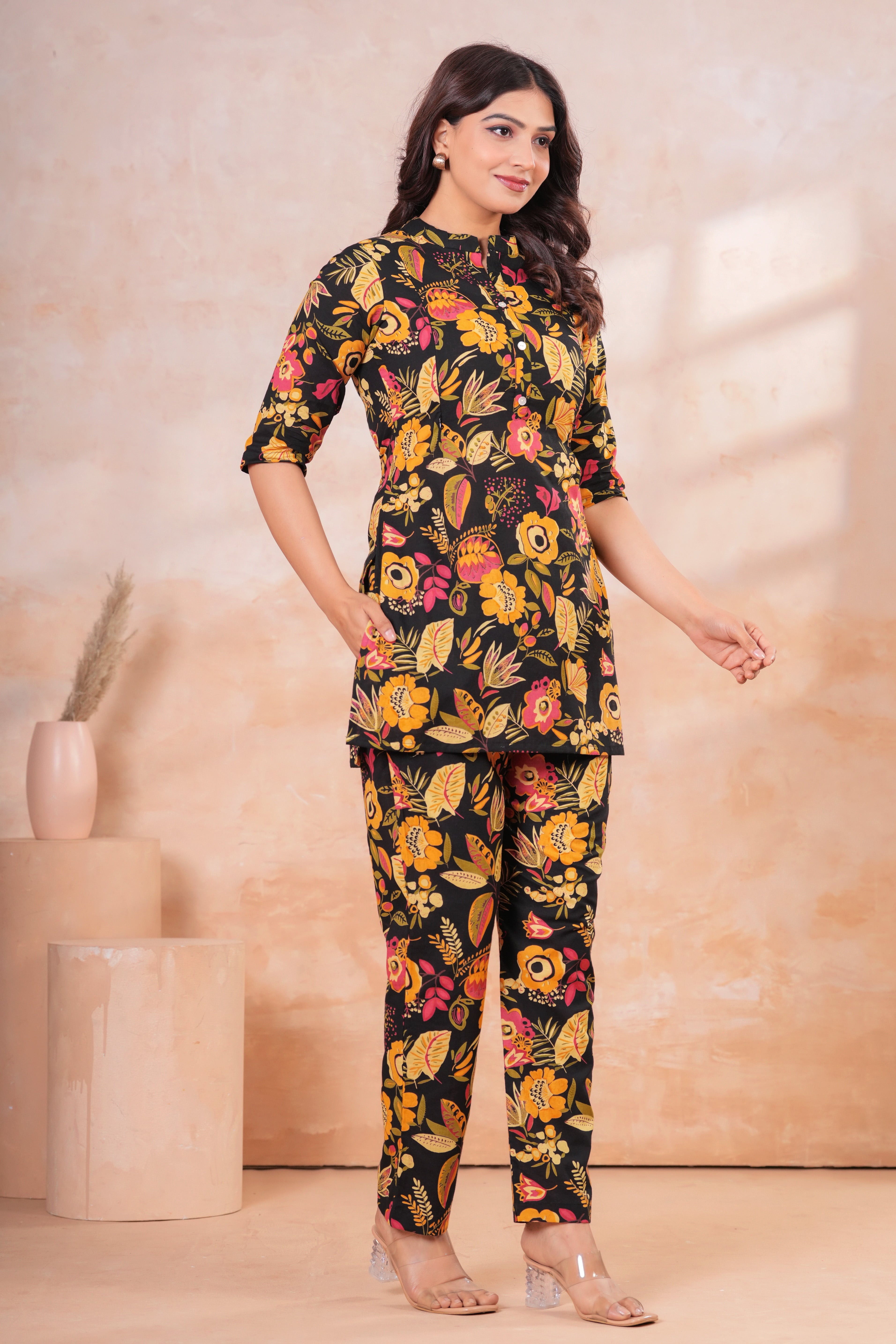 Midnight Meadow Maternity Cotton Co-ord Se