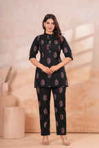 Midnight Bud Maternity Cotton Co-ord Set