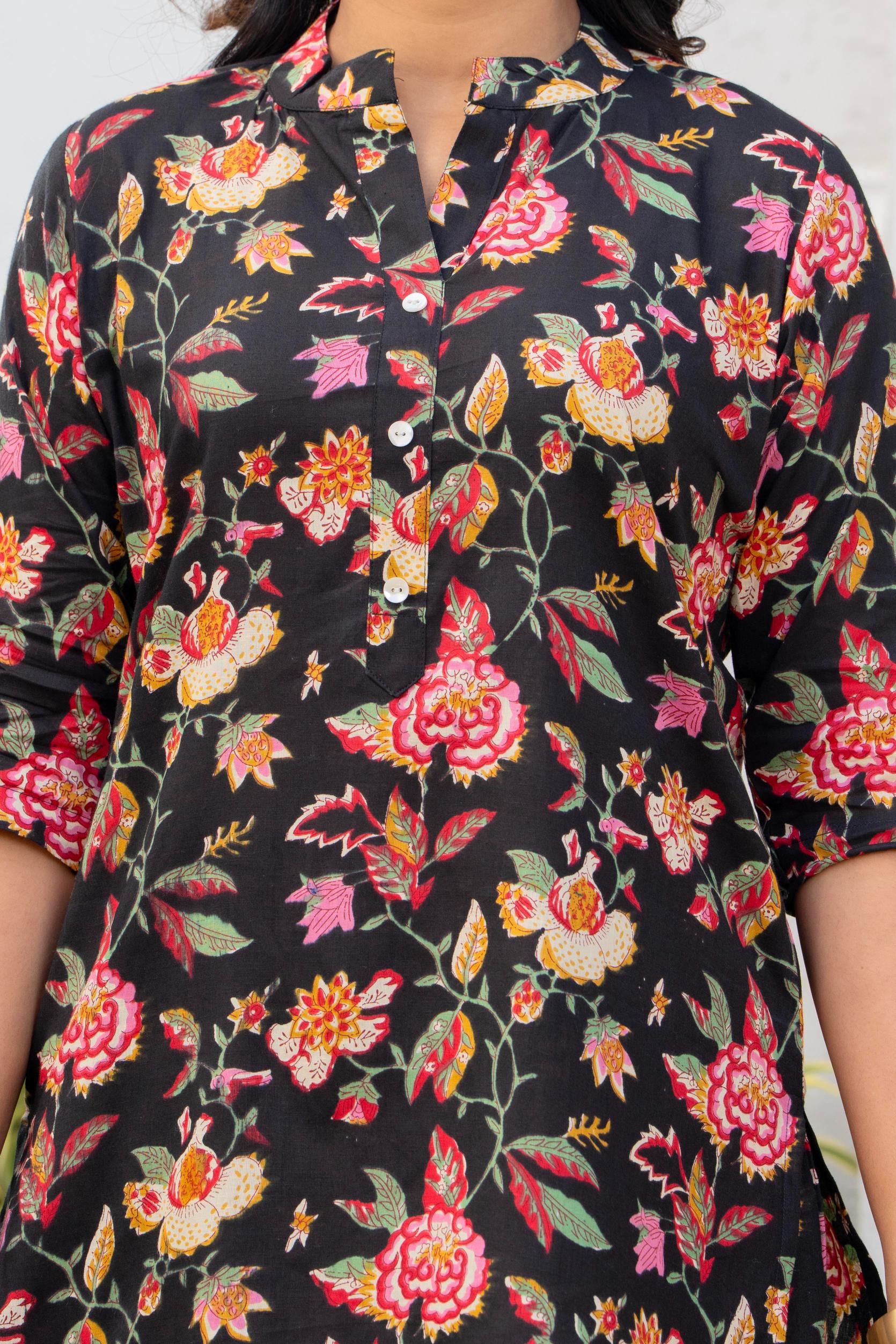 Mystic Midnight Floral Cotton Co-ord Set