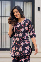 Midnight Lily Cotton Co-ord Set